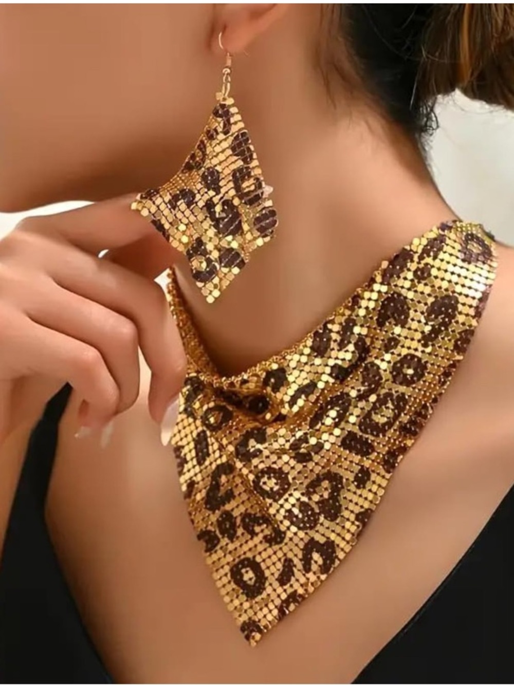 NWT No Label 3pc Animal Print Jewelry Set - Picture 6 of 7